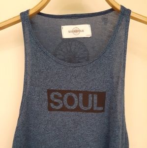 Blue soulcycle tank top